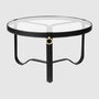 Gubi Adnet Coffee Table - Circular, Ø70 - Black Leather