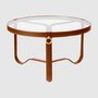 Gubi Adnet Coffee Table - Circular, Ø70 - Tan Leather