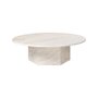 Gubi Epic Coffee Table - Round - White Travertine