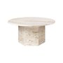 Gubi Epic Coffee Table 80 cm - White Travertine
