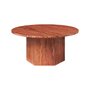 Gubi Epic Coffee Table 80 cm - Red Travertine