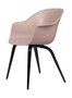 Gubi Bat Dining Chair UnUpholstered Wood base - Sweet Pink shell