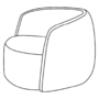 Joli Olivo Lounge Swivel - Loungesessel