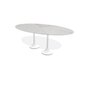Joli Central Elyps Esstisch - L210 x B128 x H75 cm / White / Xeramica 6+6 mm calacatta