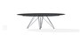 Joli Wire Tisch Oval-Anthrazit-210 x 128 cm-Schwarzes Eisen