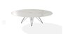 Joli Wire Tisch Oval-Anthrazit-210 x 128 cm-Calacatta Naturale