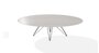Joli Wire Tisch Oval-Anthrazit-210 x 128 cm-Travertino Grau