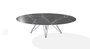 Joli Wire Tisch Oval-Anthrazit-210 x 128 cm-Schwarzer Diamant