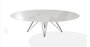 Joli Wire Tisch Oval-Anthrazit-250 x 128 cm-Calacatta