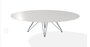 Joli Wire Tisch Oval-Anthrazit-250 x 128 cm-Absolutes Weiß