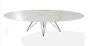 Joli Wire Tisch Oval-Anthrazit-300 x 128 cm-Calacatta Naturale