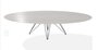 Joli Wire Tisch Oval-Anthrazit-300 x 128 cm-Travertino Grau