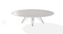 Joli Wire Tisch Oval-Bronze-210 x 128 cm-Travertino Grau