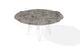 Joli Wire Tisch Rund-Weiss-Emperador-Ø 150 cm