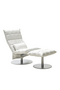 Woodnotes K Chair Swivel Narrow-white-leather