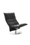 Woodnotes K Chair Swivel Narrow-black-leather