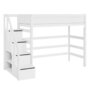 Lifetime High Bed With Stepladder - Hochbett Mit Treppe: White