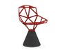 Magis Chair One Stuhl mit drehbarem Sitz - rot lackierter Sitz - concrete black