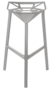 Magis Stool_One Bar-Hocker, 77 cm Sitzhöhe- Grau