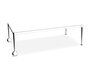 Magis - Big Will Tisch mit Rollen -   Weiss-Poliert /   Breite: 240 cm; Höhe: 75 cm; Tiefe: 110 cm