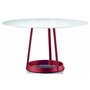 Magis Brut Tisch Round - Carrara Weiss - Red