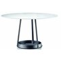 Magis Brut Tisch Round - Carrara Weiss - Schwarz