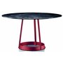 Magis Brut Tisch Round - Marquinia Schwarz - Red