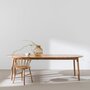 HANS K RAINBOW TABLE 205(50)X100CM- SOLID OAK
