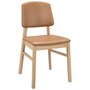 HANS K VERONA CHAIR-BLONDE STAIN LEATHER CAMEL