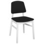HANS K VERONA CHAIR-WHITE LEATHER BLACK