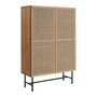 HANS K RACQUET CABINET OAK OILED- LEGS METAL