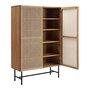 HANS K RACQUET CABINET OAK OILED- LEGS METAL