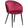 Dan-Form DUAL chair Deep Ruby Velvet with Black Legs