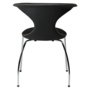Dan-Form FLAIR chair Black leather with chrome legs 