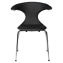 Dan-Form FLAIR chair Black leather with chrome legs 