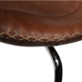 Dan-Form FLAIR chair Light brown leather with chrome legs