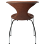 Dan-Form FLAIR chair Light brown leather with chrome legs