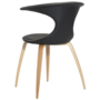 Dan-Form FLAIR chair Black leather with oak legs