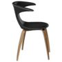 Dan-Form FLAIR chair Black leather with oak legs