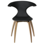 Dan-Form FLAIR chair Black leather with oak legs