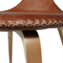 Dan-Form FLAIR chair Light brown leather with oak legs