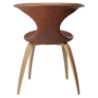 Dan-Form FLAIR chair Light brown leather with oak legs