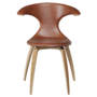 Dan-Form FLAIR chair Light brown leather with oak legs