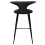 Dan-Form FLAIR counter stool Black leather with round black legs