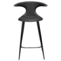Dan-Form, Dan-Form FLAIR counter stool Black leather with round black legs