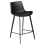 Dan-Form HYPE counter stool Black art. leather with black legs