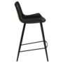 Dan-Form HYPE counter stool Black art. leather with black legs