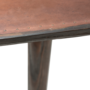 Dan-Form CU Table Copper table top rectangular with reclaimed elm legs