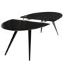 Dan-Form ECLIPSE table top Black stained ash table top oval with extension
