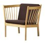 FDB Mobler J146 Sessel-Eiche, Natur, Lackiert - Wolle, Braun (4123)